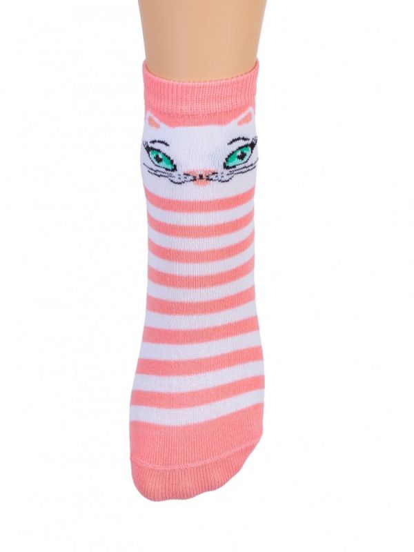 Children's socks Kiska (coral) zk