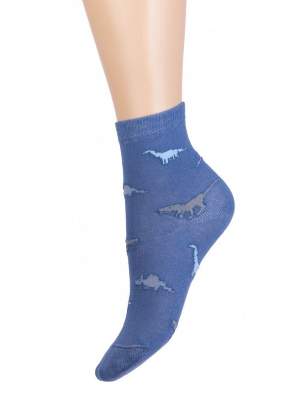 Children's socks Dinosaurs (blue) zk