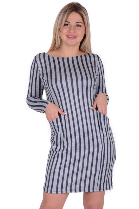 Knitted dress Regan (blue stripe) pp