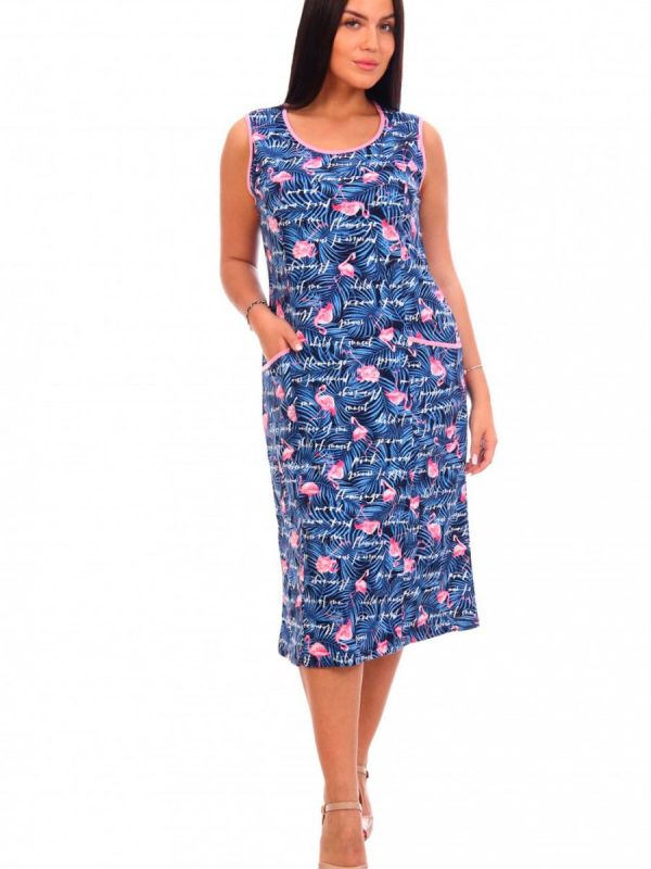 Knitted sundress Kalina (flamingo) from