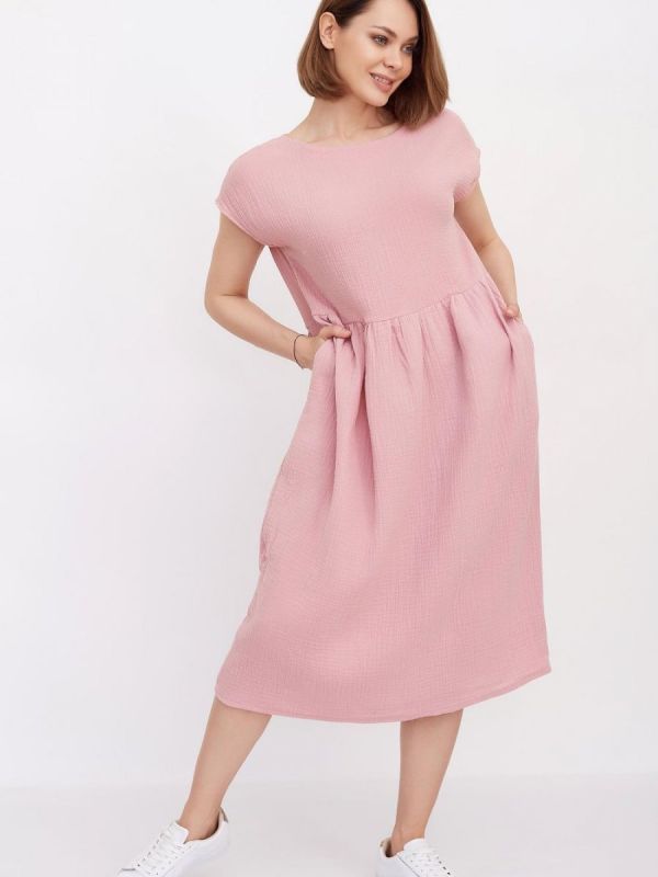 Knitted Bridget dress (pink) pp