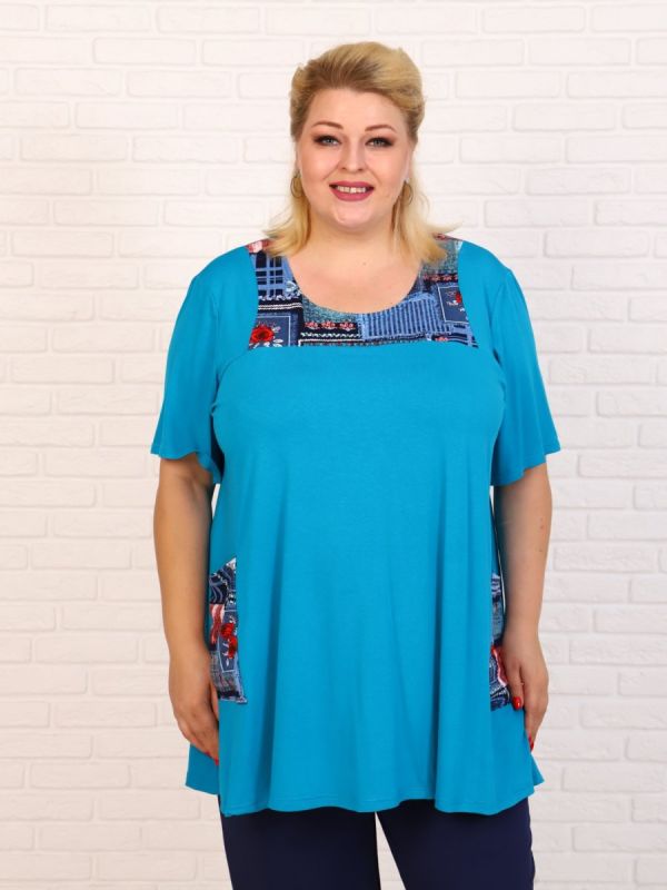 Viscose tunic Gelya (turquoise) pp