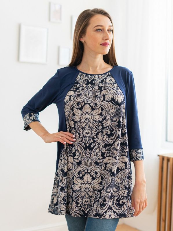 Knitted tunic Claribella (dark blue) pp