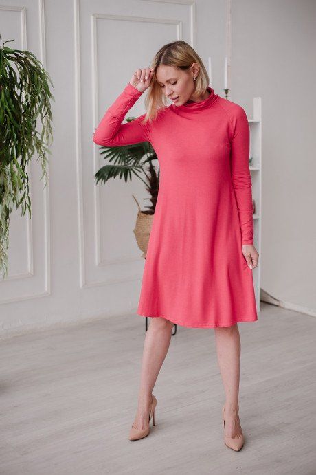 Viscose dress Denila (coral) pp