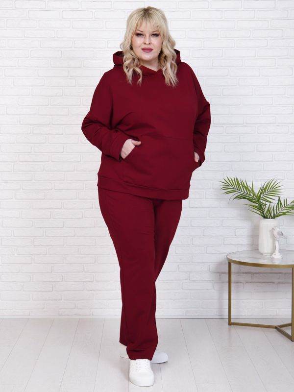 Knitted suit Topaz (burgundy) from