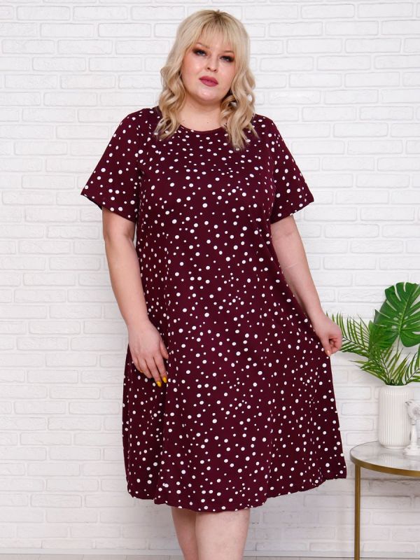 Knitted dress Tilly (burgundy) from