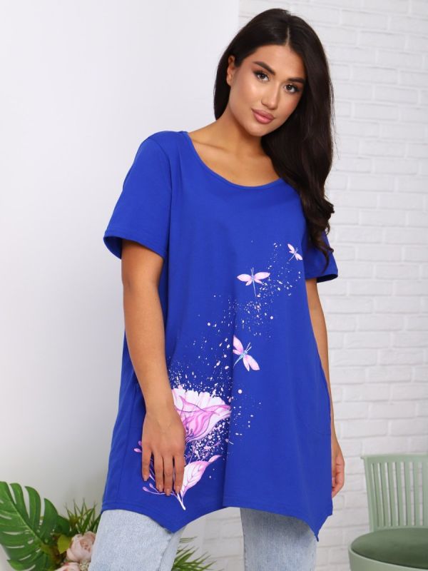 Knitted tunic Selina (blue) from