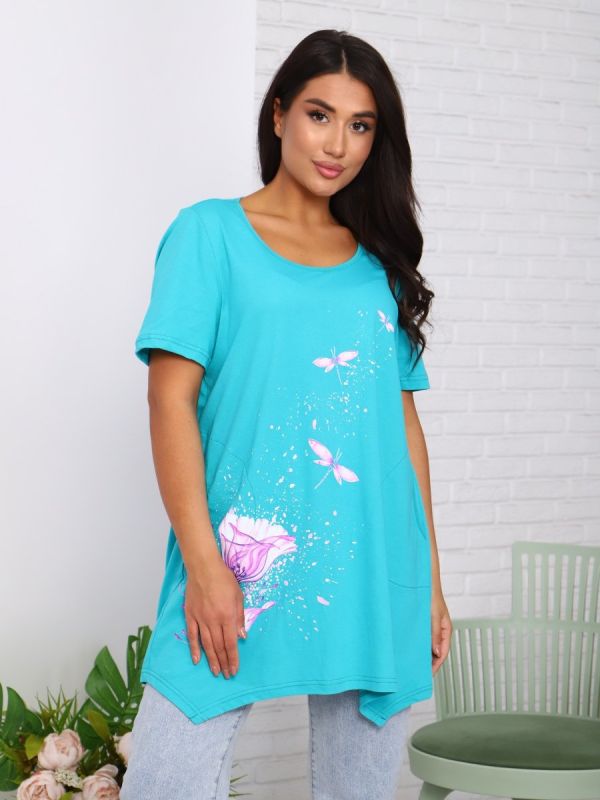 Knitted tunic Selina (mint) from