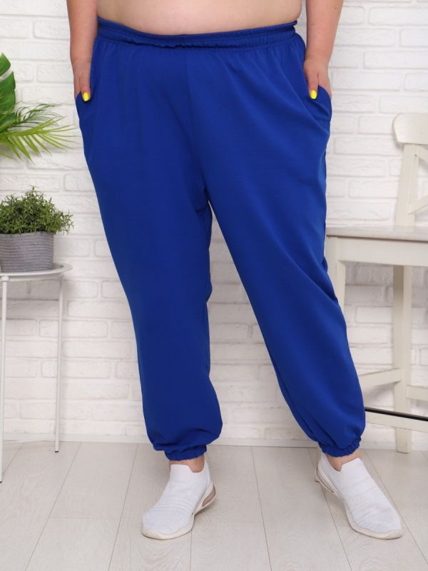 Knitted trousers Svetlana (dark blue) from