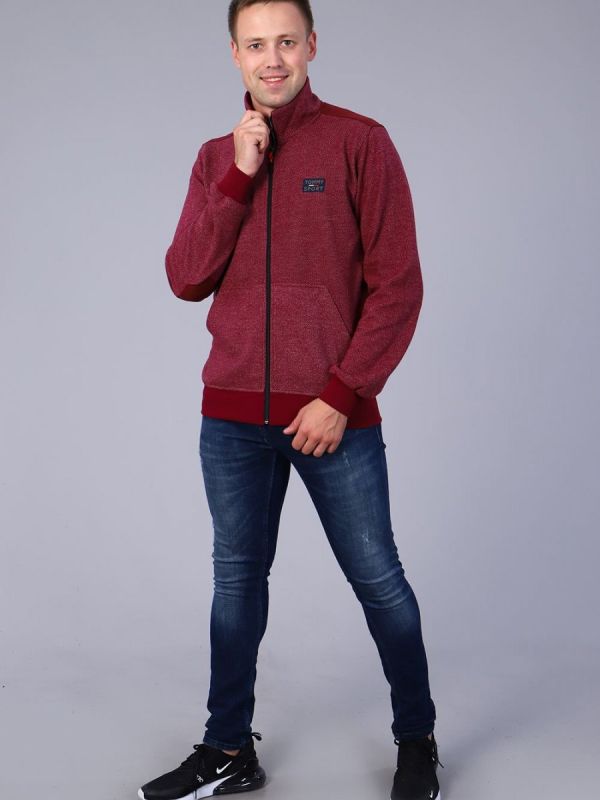 Men's sweatshirt Kai (burgundy) pp