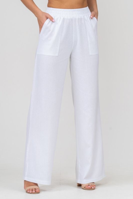 Linen trousers Lolly (white) pp