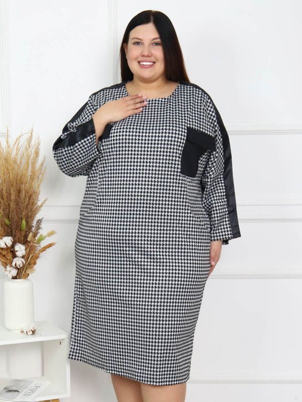 Women's dress Madeleine (houndstooth) зк