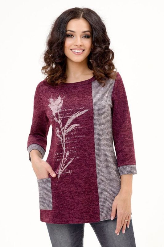 Martina knitted tunic (burgundy)