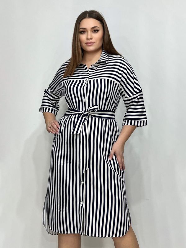 Women's dress Leniada (blue stripes) зк