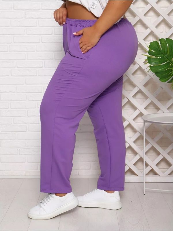 Knitted trousers Tionna (purple) from