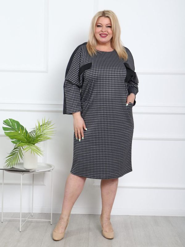 Women's dress Madeleine (gray pattern) зк