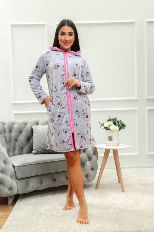 Avrilia velor robe (light gray) pp