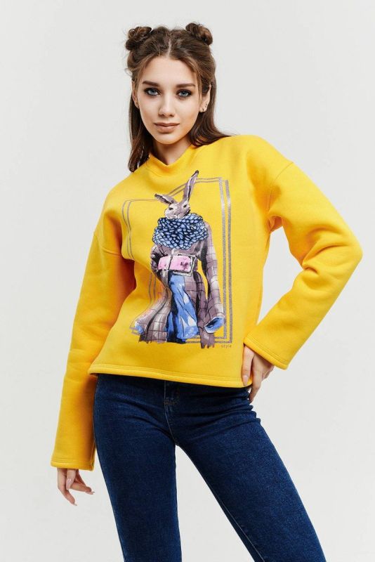 Knitted sweatshirt Zlatari (yellow) pp