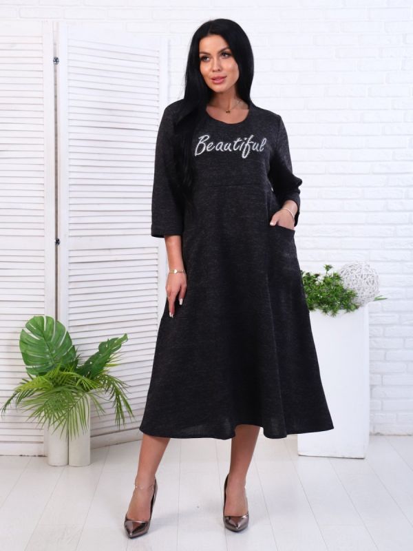 Knitted dress Albika (anthracite) pp