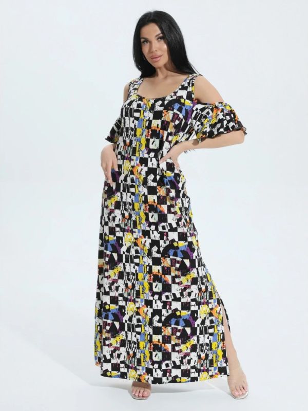 Viscose dress Crimea (abstraction) pp