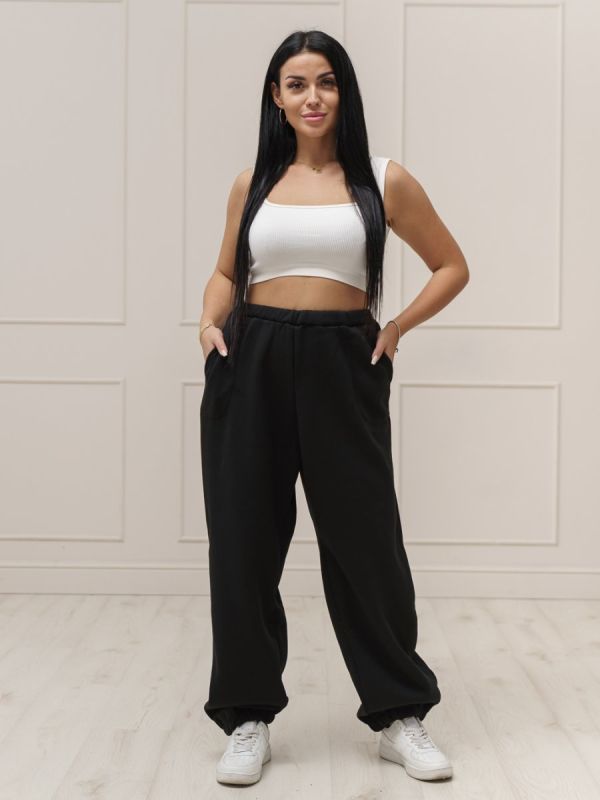 Knitted trousers Danita (black) pp